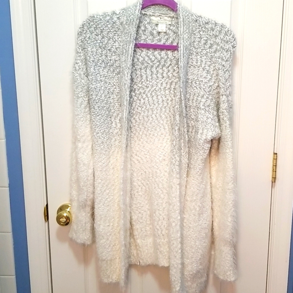 Sage and Cream Ombre Cardigan